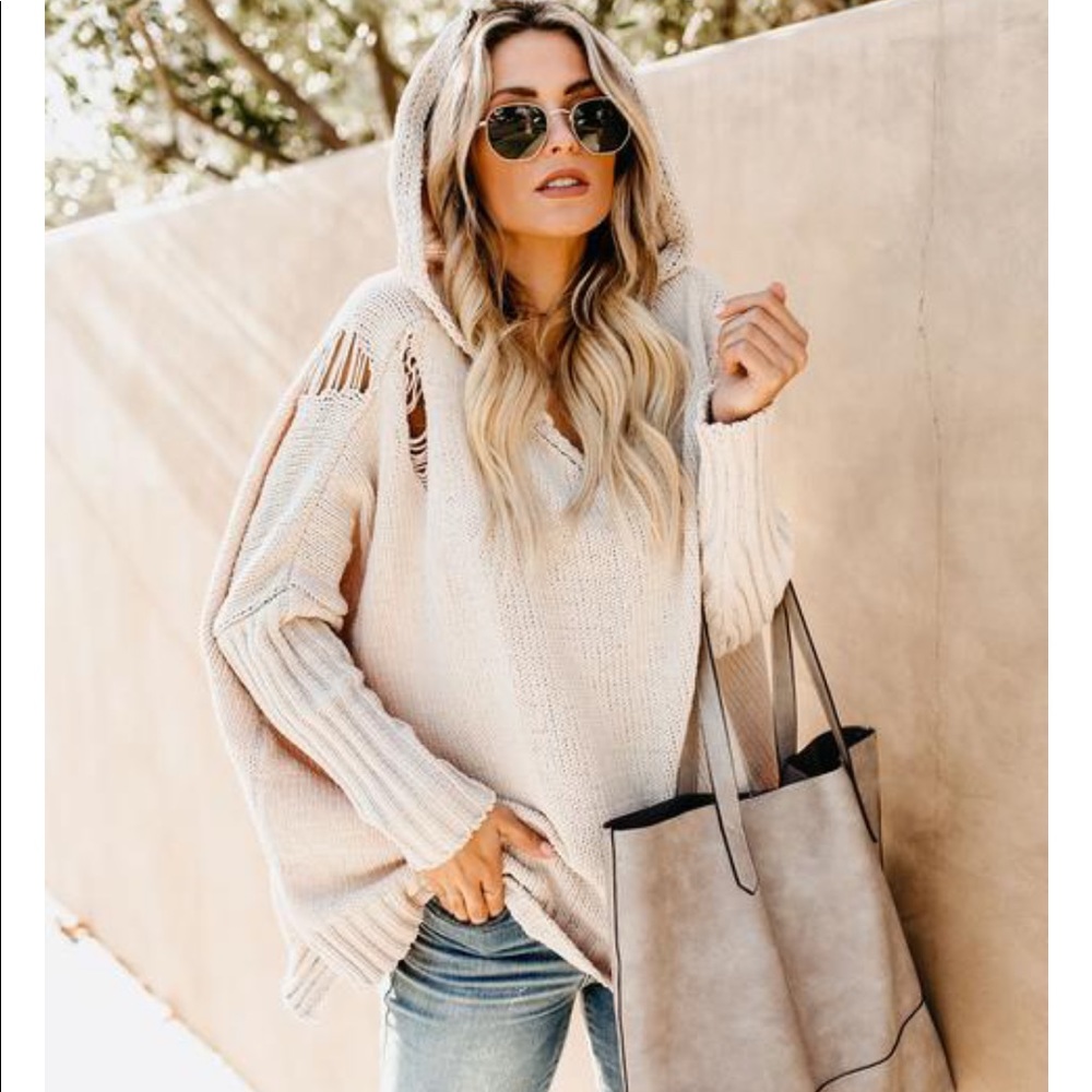 LYNDA Distressed Hoodie - Picture 1 of 8